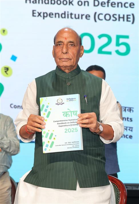 The Union Minister for Defence, Shri Rajnath Singh attends the 278th Foundation Day of the Defence Accounts Department (DAD), in New Delhi on October 01, 2025.