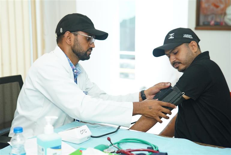Glimpses of the Preventive Health Check-up and Consultation Camp integrative wellness camp Hosted by AYUSH PIB in Collaboration with AIIA and RML Hospital under ‘Swachhata hi seva campaign-2025’ to marking under the azadi ka amrit Mahotsav at National Media Centre, in New Delhi on October 01, 2025.