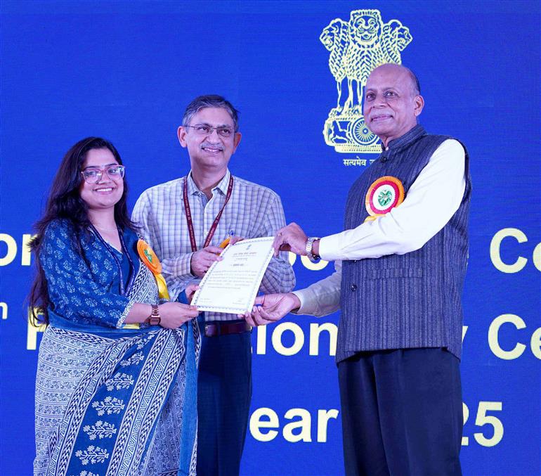 The Chairman, UPSC, Dr. Ajay Kumar at the inauguration of the Union Public Service Commission (UPSC) 99th Foundation Day Celebration, in New Delhi on October 01, 2025.
