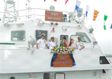 Indian Coast Guard Ship (ICGS) Akshar, the second in a series of eight Adamya-class Fast Patrol Vessels (FPVs), was commissioned at Karaikal, in Puducherry on October 4, 2025.