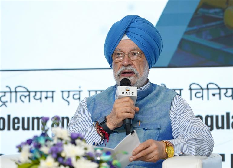 The Union Minister of Petroleum and Natural Gas, Shri Hardeep Singh Puri addressing the 19th Foundation Day of the Petroleum and Natural Gas Regulatory Board, in New Delhi on October 06, 2025.