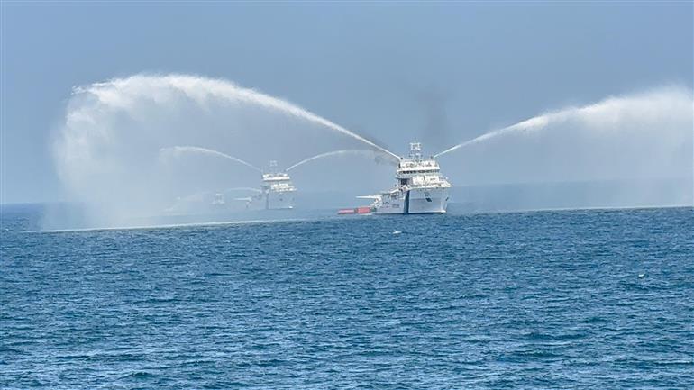 Glimpses of the 10th edition of the National Level Pollution Response Exercise (NATPOLREX-X) along with the 27th National Oil Spill Disaster Contingency Plan (NOSDCP), in Tamil Nadu on October 06, 2025. The Director General, ICG, Shri Paramesh Sivamani graced the event.