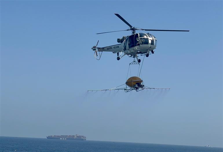 Glimpses of the 10th edition of the National Level Pollution Response Exercise (NATPOLREX-X) along with the 27th National Oil Spill Disaster Contingency Plan (NOSDCP), in Tamil Nadu on October 06, 2025. The Director General, ICG, Shri Paramesh Sivamani graced the event.