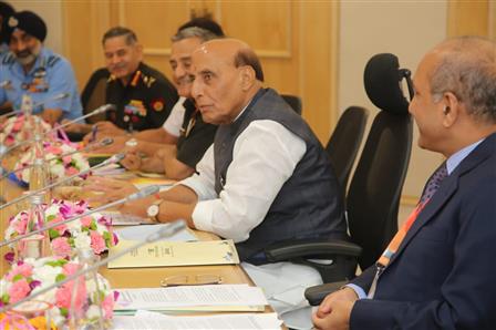 The Union Minister for Defence, Shri Rajnath Singh addressing at the inauguration of the National Conference, in New Delhi on October 07, 2025.
