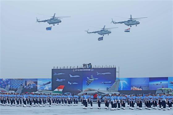 Glimpses of the 93rd anniversary of the Indian Air Force (IAF) was commemorated at Air Force Station Hindan, in Ghaziabad on October 08, 2025. 