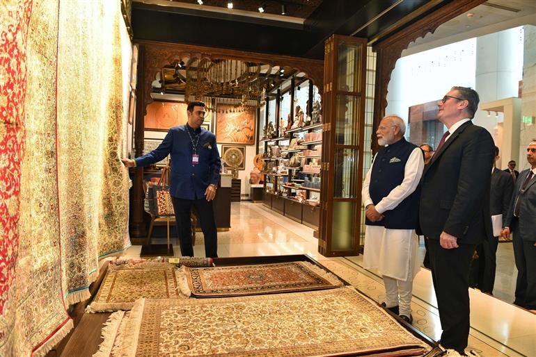 PM visits exhibition at Global Fintech Fest 2025, Jio World Center, in Mumbai, Maharashtra on October 09, 2025.