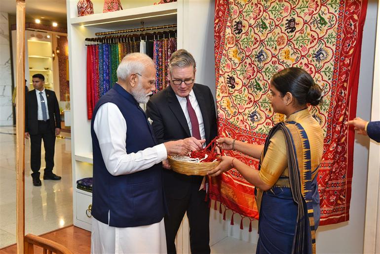 PM visits exhibition at Global Fintech Fest 2025, Jio World Center, in Mumbai, Maharashtra on October 09, 2025.