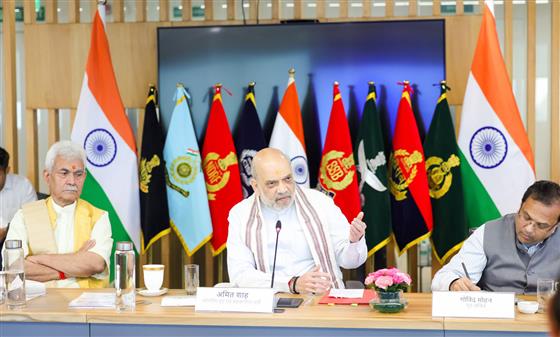 The Union Minister for Home Affairs and Cooperation, Shri Amit Shah chaired a high-level security review meeting on Jammu and Kashmir, in New Delhi on October 09, 2025.