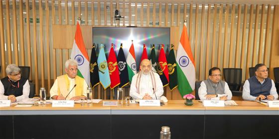 The Union Minister for Home Affairs and Cooperation, Shri Amit Shah chaired a high-level security review meeting on Jammu and Kashmir, in New Delhi on October 09, 2025.