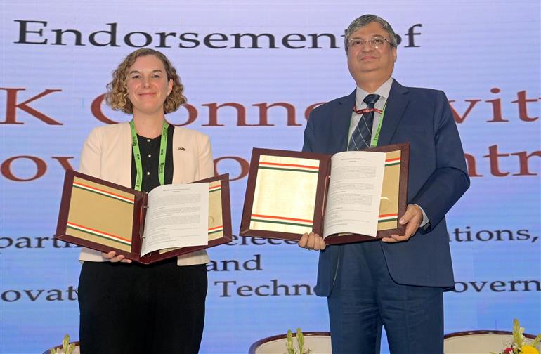 Glimpses of UK High level segment during the India Mobile Congress 2025, in Delhi on October 10, 2025.