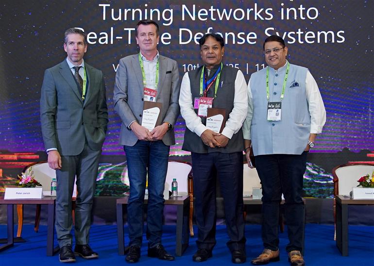 Glimpses of India Mobile Congress 2025 at Yashobhoomi, Dwarka, in Delhi on October 10, 2025.