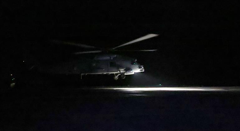 PM witnesses Night Flying Operations at INS Vikrant on October 20, 2025.