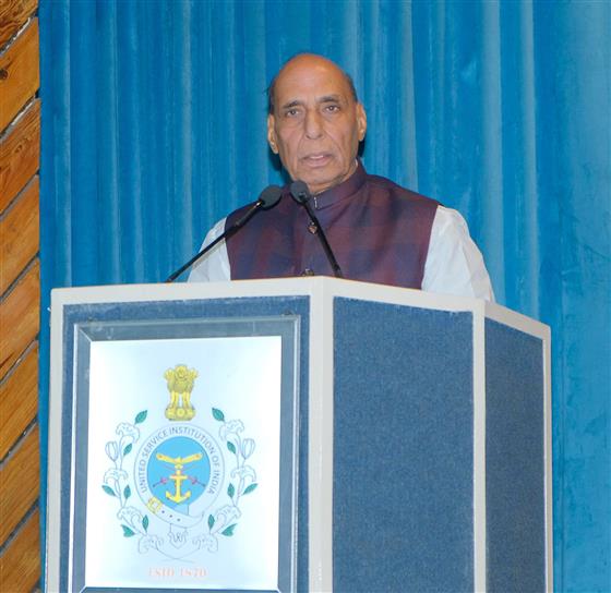 The Union Minister for Defence, Shri Rajnath Singh addressing at the book release event for ‘Civil- Military Fusion as a Metric of National Power and Comprehensive Security’, written by Lt. Gen (Retd) Raj Shukla, in New Delhi on October 22, 2025.