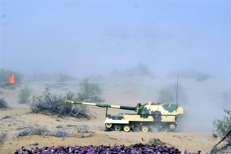 Glimpses at the dynamic ‘Capability Demonstration Exercise’ at Laungewala, in Rajasthan on October 24, 2025. The Union Minister for Defence, Shri Rajnath Singh presents on the occasion.