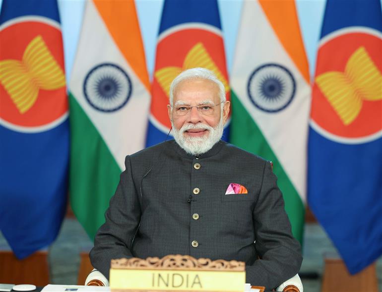 PM addressing the 22nd ASEAN Summit 2025 via video conferencing on October 26, 2025.
