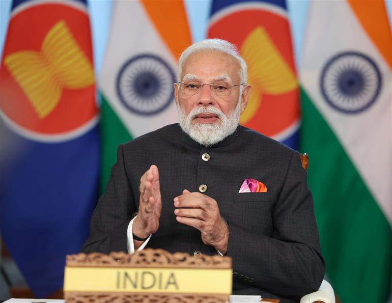 PM addressing the 22nd ASEAN Summit 2025 via video conferencing on October 26, 2025.