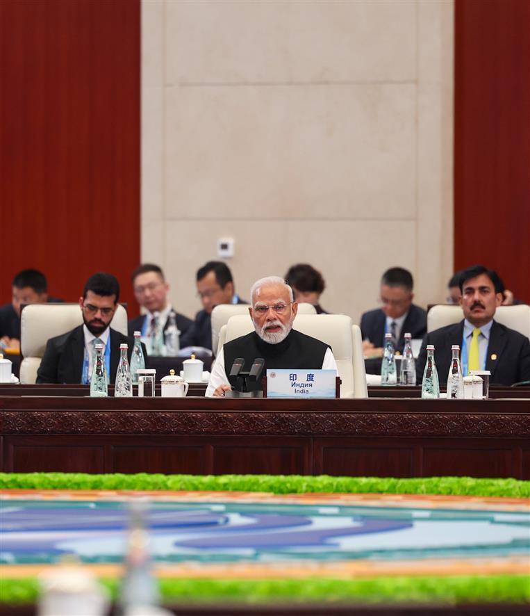 PM addresses the SCO Summit in Tianjin, China on September 01, 2025.:Prime Minister's Office PM addresses the SCO Summit in Tianjin, China on September 01, 2025.:Prime Minister