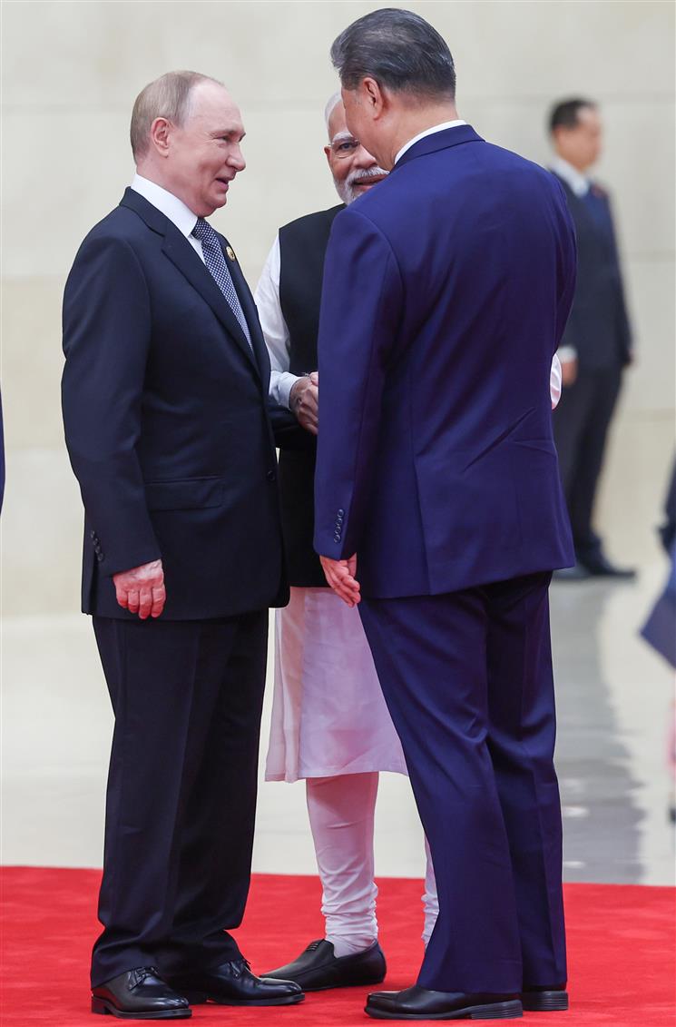 PM at Family photos during SCO Summit 2025 in Tianjin, China on September 01, 2025.