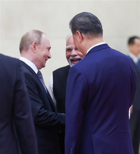 PM at Family photos during SCO Summit 2025 in Tianjin, China on September 01, 2025.