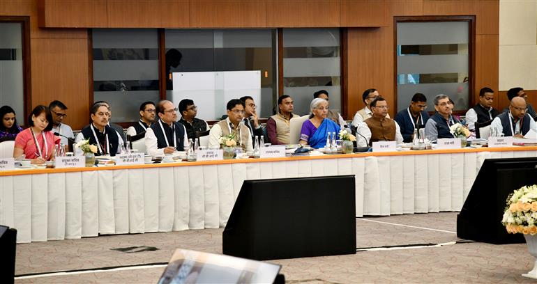 The Union Minister for Finance and Corporate Affairs, Smt. Nirmala Sitharaman chairs the 56th meeting of the GST Council, in New Delhi on September 03, 2025.

:Ministry of Finance