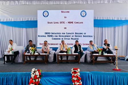 DRDO’s Defence Technology and Test Centre (DTTC) conducted a conclave for capacity building of MSMEs for development of UP Defence Industrial Corridor at Lucknow, in Uttar Pradesh on September 06, 2025.