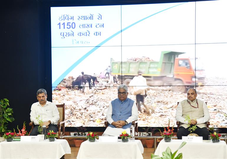 The Union Minister for Environment, Forest and Climate Change, Shri Bhupender Yadav attends the Swachh Vayu Sarvekshan Awards & Wetland Cities Recognition Ceremony held at Indira Paryavaran Bhawan, in New Delhi on September 09, 2025.