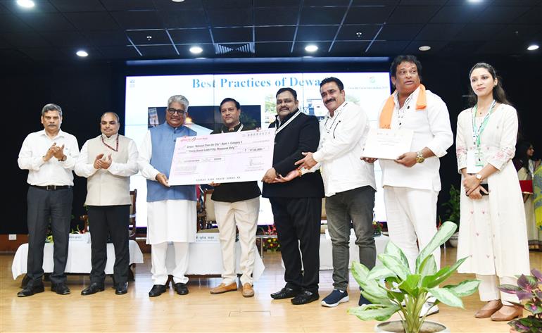 The Union Minister for Environment, Forest and Climate Change, Shri Bhupender Yadav attends the Swachh Vayu Sarvekshan Awards & Wetland Cities Recognition Ceremony held at Indira Paryavaran Bhawan, in New Delhi on September 09, 2025.