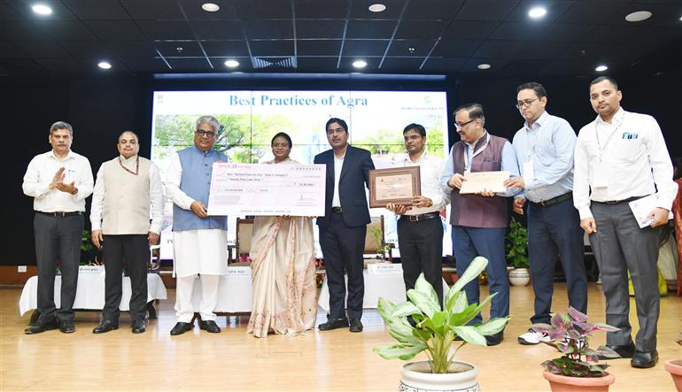 The Union Minister for Environment, Forest and Climate Change, Shri Bhupender Yadav attends the Swachh Vayu Sarvekshan Awards & Wetland Cities Recognition Ceremony held at Indira Paryavaran Bhawan, in New Delhi on September 09, 2025.
