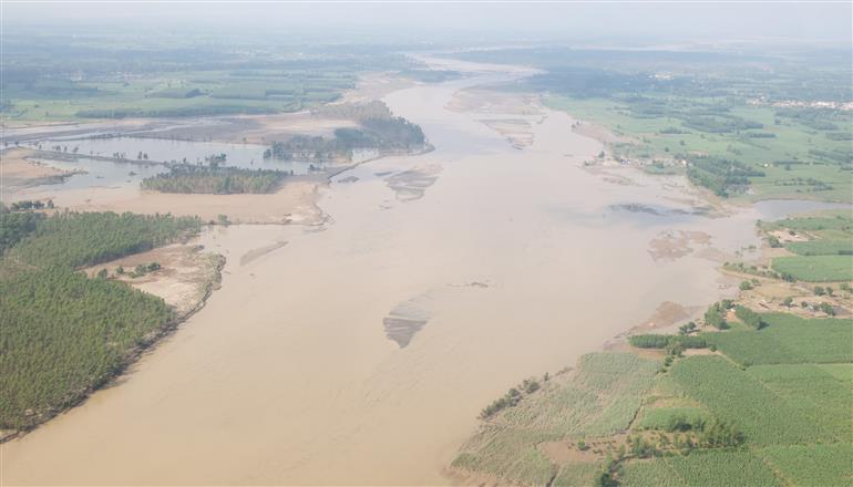 PM undertakes an aerial survey of Flood affected areas, in Punjab on September 09, 2025.