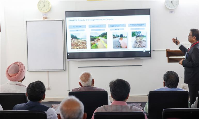 PM held a review meeting at Gurdaspur, in Punjab on September 09, 2025.