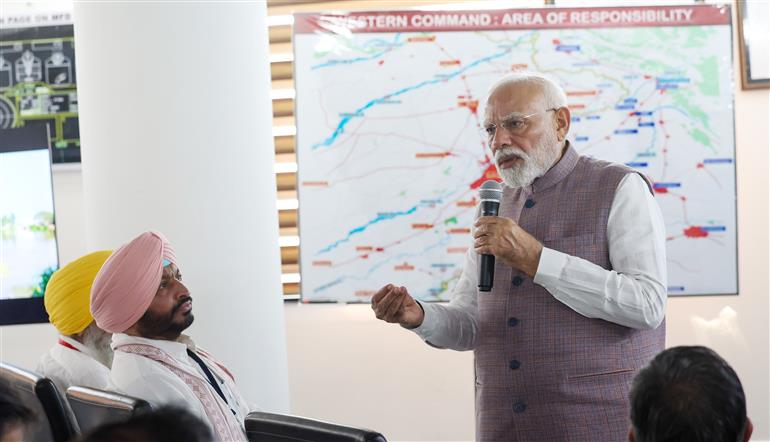 PM held a review meeting at Gurdaspur, in Punjab on September 09, 2025.