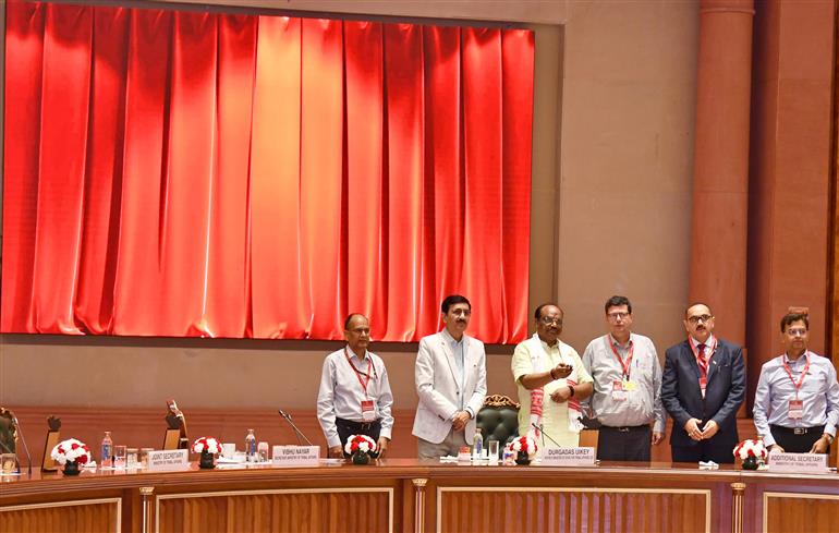 The Minister of State for Tribal Affairs, Shri Durgadas Uikey attends the Two-day National Conference on Adi Karmayogi Abhiyan, in New Delhi on September 10, 2025.