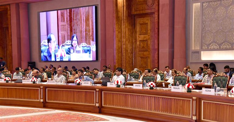 The Minister of State for Tribal Affairs, Shri Durgadas Uikey attends the Two-day National Conference on Adi Karmayogi Abhiyan, in New Delhi on September 10, 2025.