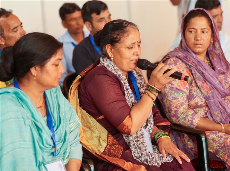 PM interacting with Flood affected-families, in Uttarakhand on September 11, 2025.