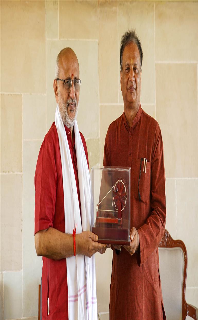 The Vice-President of India Shri C. P. Radhakrishnan visits Rajghat, in Delhi on September 12, 2025.