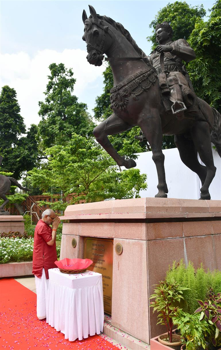 The Vice President of India, Shri C.P. Radhakrishnan paid floral tributes at Prerna Sthal in Parliament House, New Delhi on September 12, 2025.