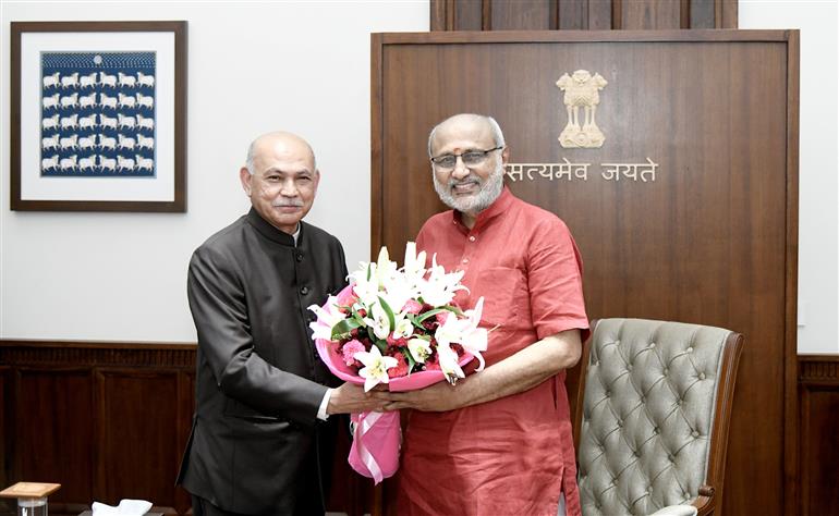 The Vice-President of India, Shri C. P. Radhakrishnan, assumes charge as Chairman of the Rajya Sabha, at Parliament House, in New Delhi on September 12, 2025.