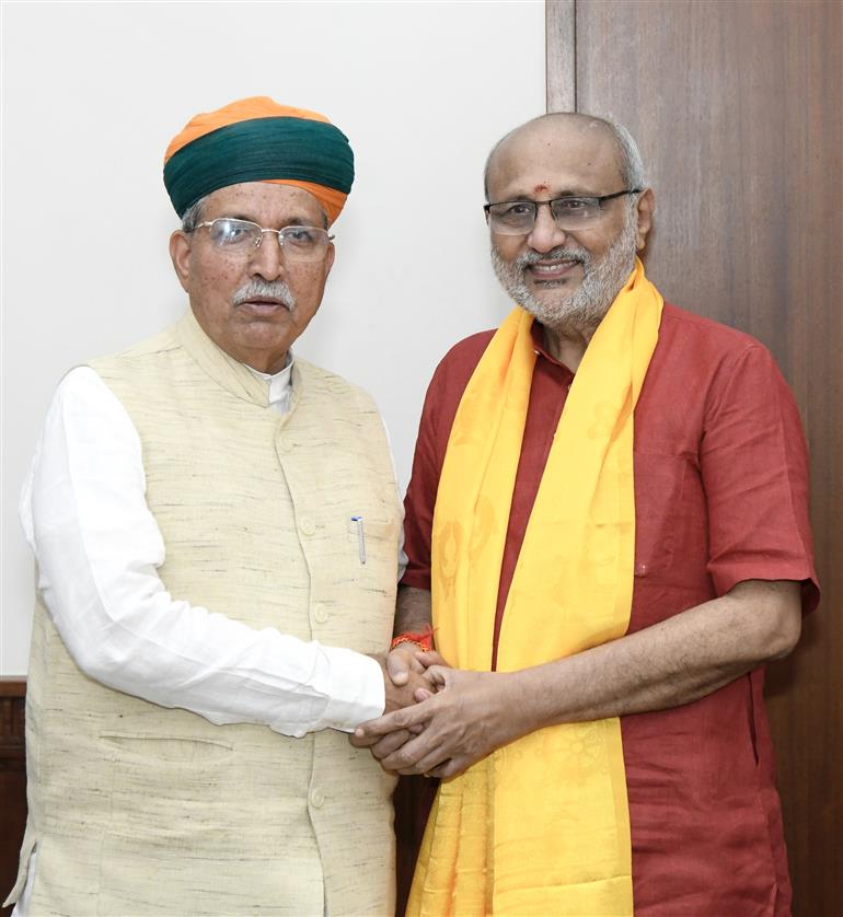 The Vice-President of India, Shri C. P. Radhakrishnan, assumes charge as Chairman of the Rajya Sabha, at Parliament House, in New Delhi on September 12, 2025.
