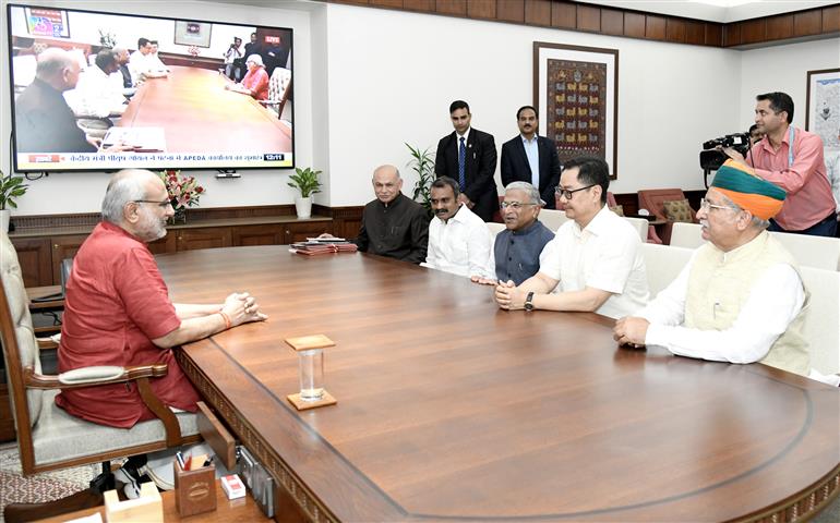 The Vice-President of India, Shri C. P. Radhakrishnan, assumes charge as Chairman of the Rajya Sabha, at Parliament House, in New Delhi on September 12, 2025.
