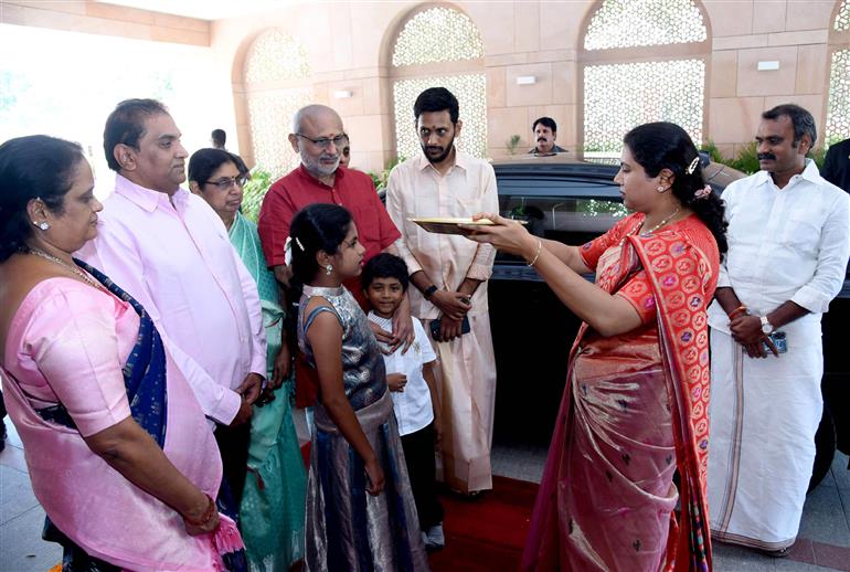 The Vice President of India, Shri C.P. Radhakrishnan at Vice President’s Enclave, in New Delhi on September 12, 2025.