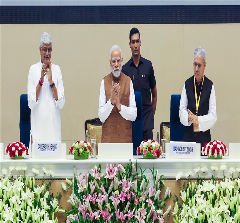 PM launches the Gyan Bharatam Portal at Vigyan Bhawan, in New Delhi on September 12, 2025.