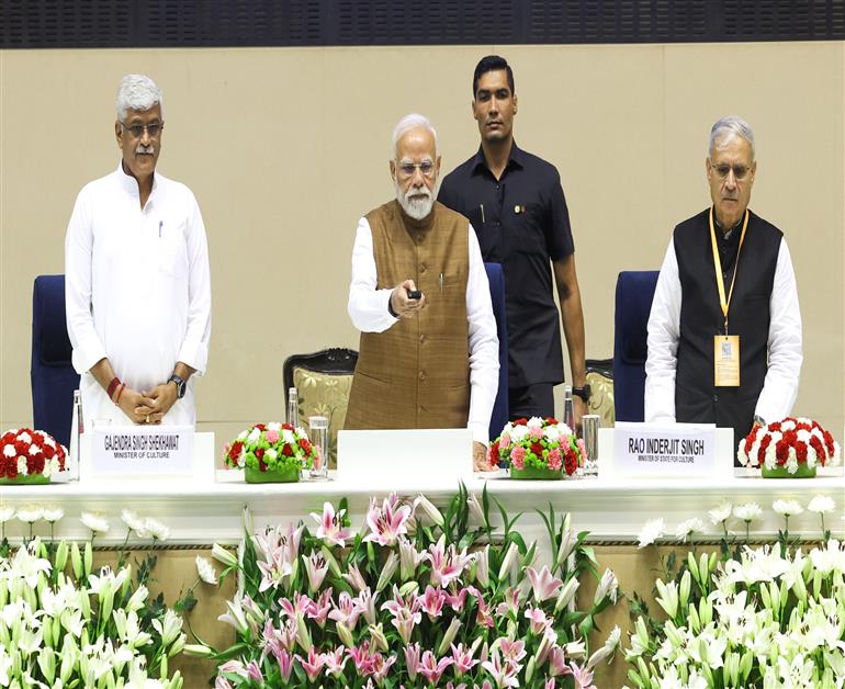 PM launches the Gyan Bharatam Portal at Vigyan Bhawan, in New Delhi on September 12, 2025.
