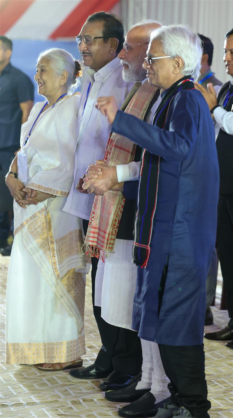 PM participates in the celebrations of 100th birth Anniversary of Bharat Ratna Dr. Bhupen Hazarika at Guwahati, in Assam on September 13, 2025.