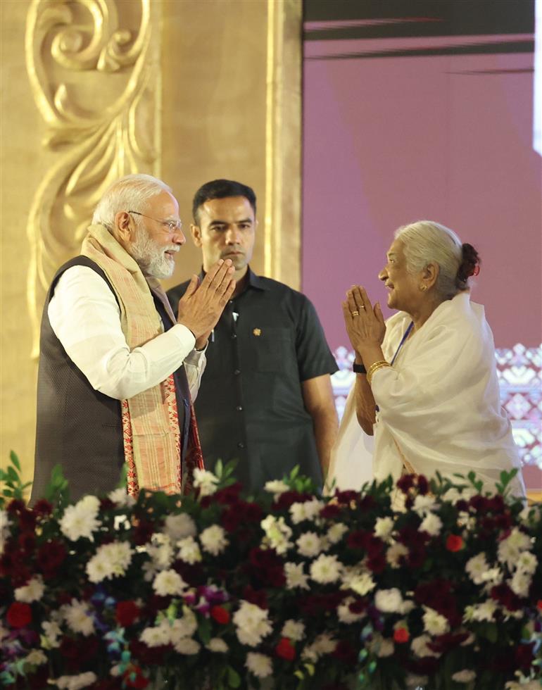 PM participates in the celebrations of 100th birth Anniversary of Bharat Ratna Dr. Bhupen Hazarika at Guwahati, in Assam on September 13, 2025.