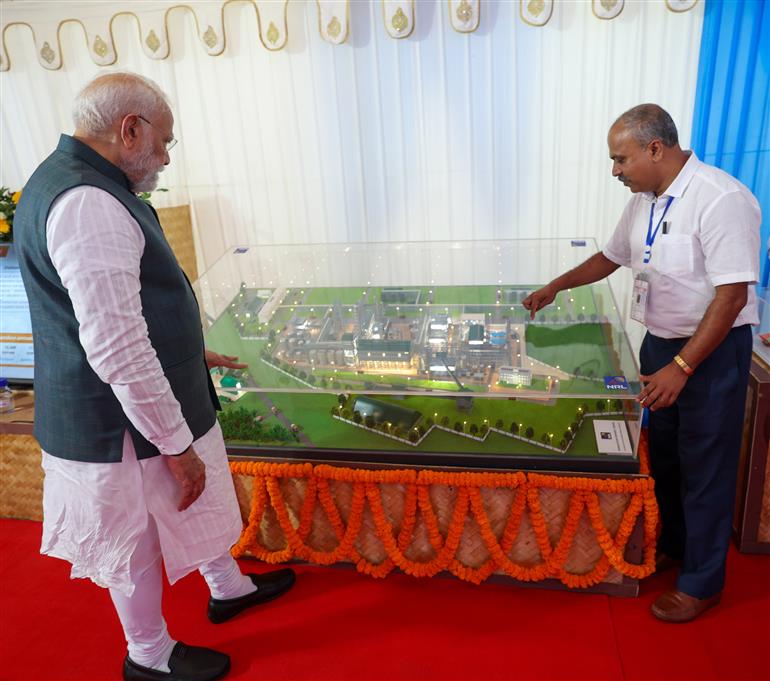 PM at the inauguration Assam Bio-Ethanol Private Limited (ABEL), Numaligarh Refinery Plant at Golaghat, in Assam on September 14, 2025.