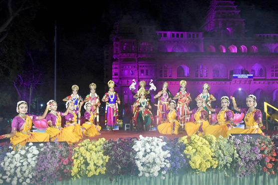 Glimpses of cultural programme at Chandragiri Fort, in Andhra Pradesh on September 14, 2025. The Lok Sabha Speaker, Shri Om Birla presents on the occasion.