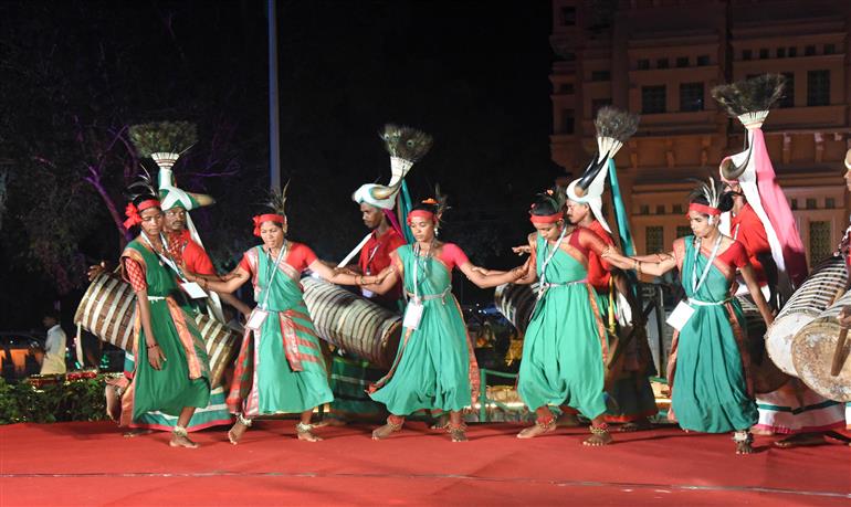 Glimpses of cultural programme at Chandragiri Fort, in Andhra Pradesh on September 14, 2025. The Lok Sabha Speaker, Shri Om Birla presents on the occasion.