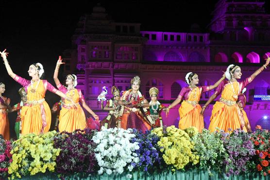 Glimpses of cultural programme at Chandragiri Fort, in Andhra Pradesh on September 14, 2025. The Lok Sabha Speaker, Shri Om Birla presents on the occasion.
