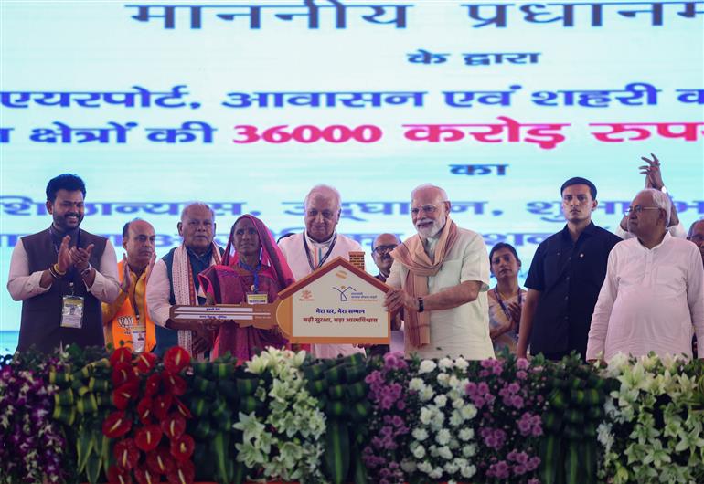 PM at the inauguration and laying the foundation stone of multiple development projects at Purnea, in Bihar on September 15, 2025. 
