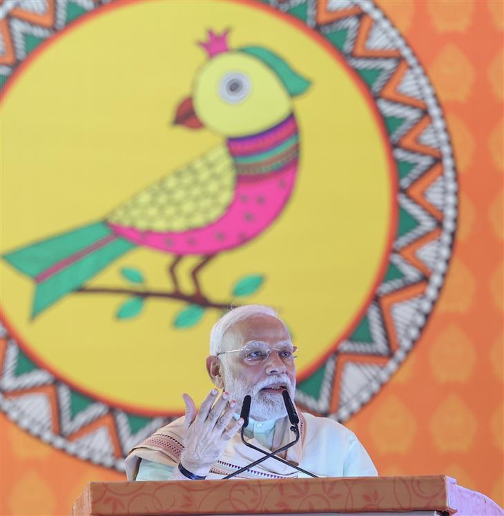 PM addressing at the inauguration and laying the foundation stone of multiple development projects at Purnea, in Bihar on September 15, 2025. 